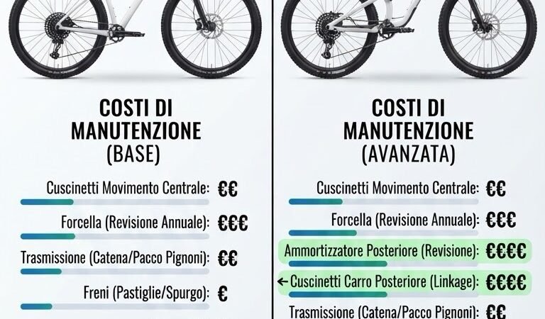 5.000 km in MTB: QUANTA DIFFERENZA ECONOMICA C’E’ TRA UN FRONT E UNA FULL.
