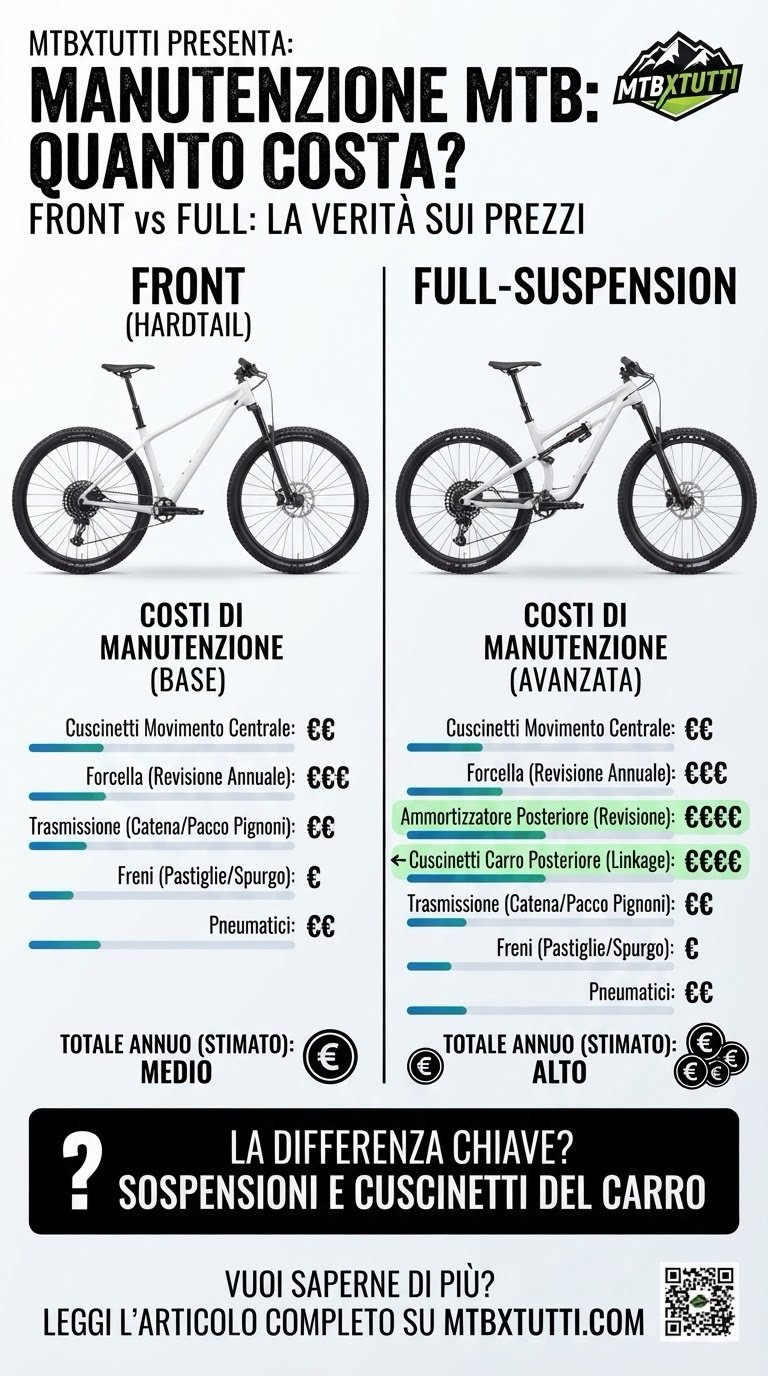 5.000 km in MTB: QUANTA DIFFERENZA ECONOMICA C’E’ TRA UN FRONT E UNA FULL.