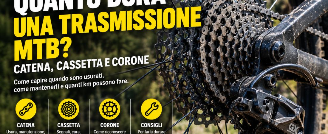 Quanto dura una trasmissione MTB? Durata di catena, cassetta , corone e movimento centrale .